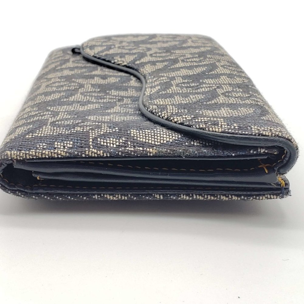 100% Authentic Christian Dior Navy Blue Canvas Wallet - Picture 6 of 12